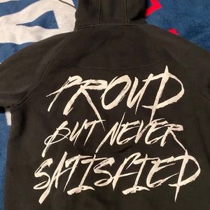 Alphalete Hoodie- Proud but Never Satisfied